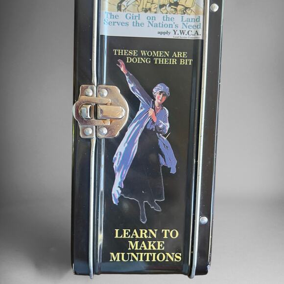 Vintage We Can Do It Women in the War Tin Lunch Pail America World War 1999 WWII - Picture 3 of 13